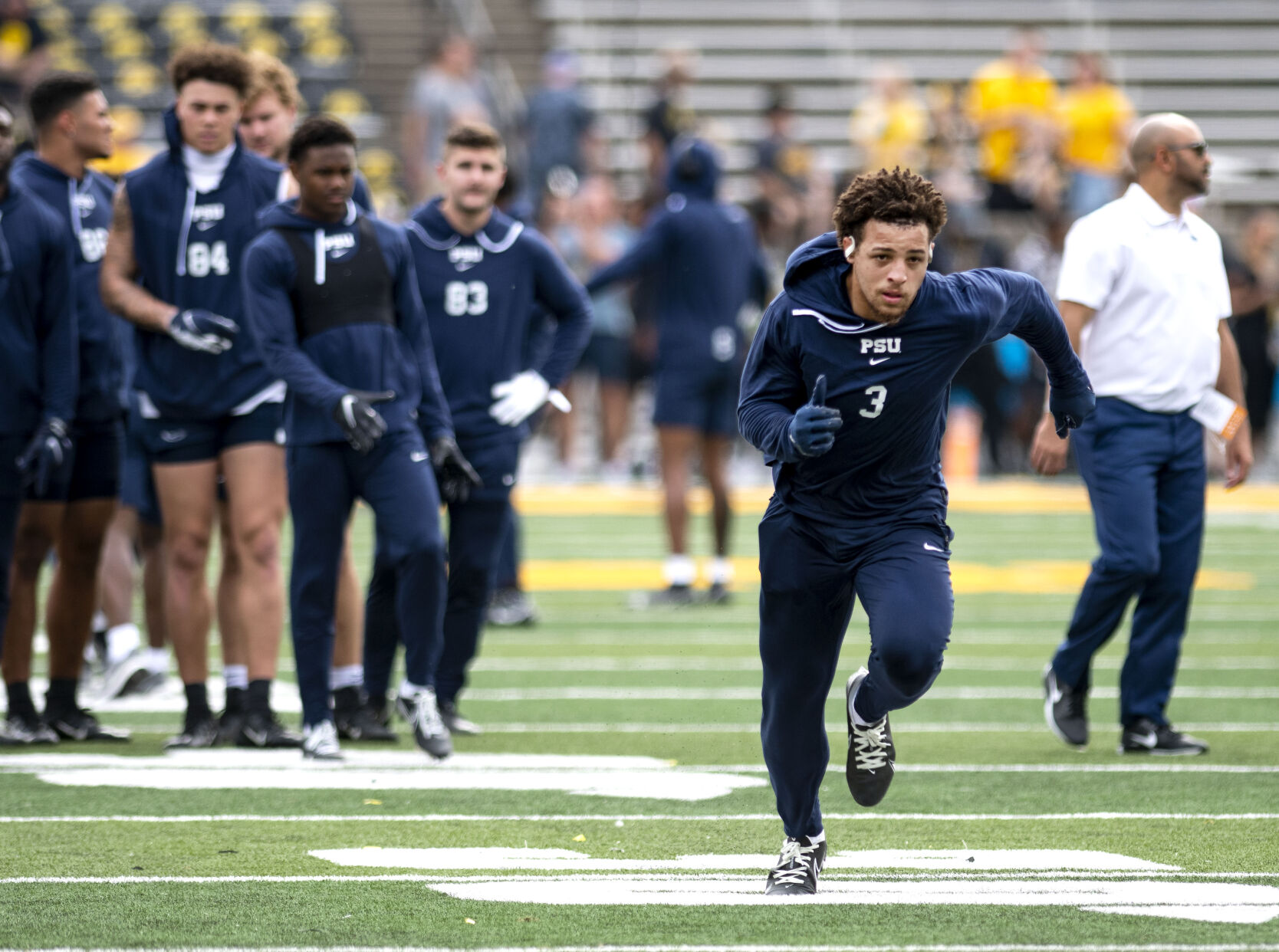 Penn State football vs. Iowa, warmups Washington (3)